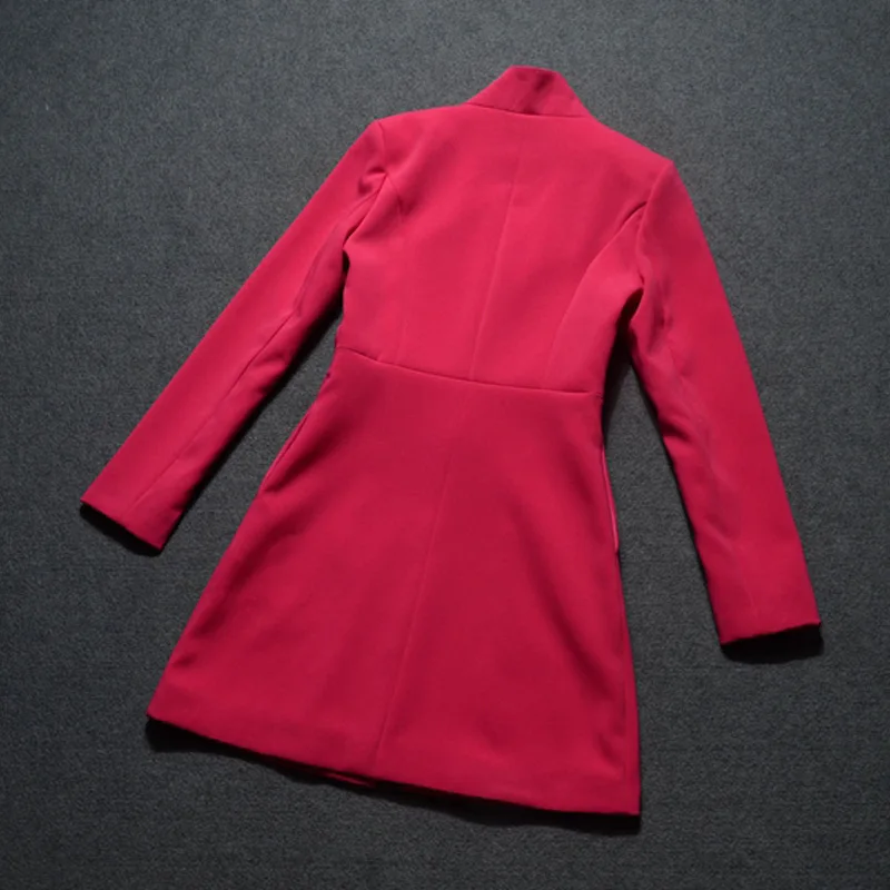 New Winter Nice Women Slim Blazer Coat Jacket Cotton Blend Three Quarter Sleeve Office Blazers And Jackets Free Shipping | Женская