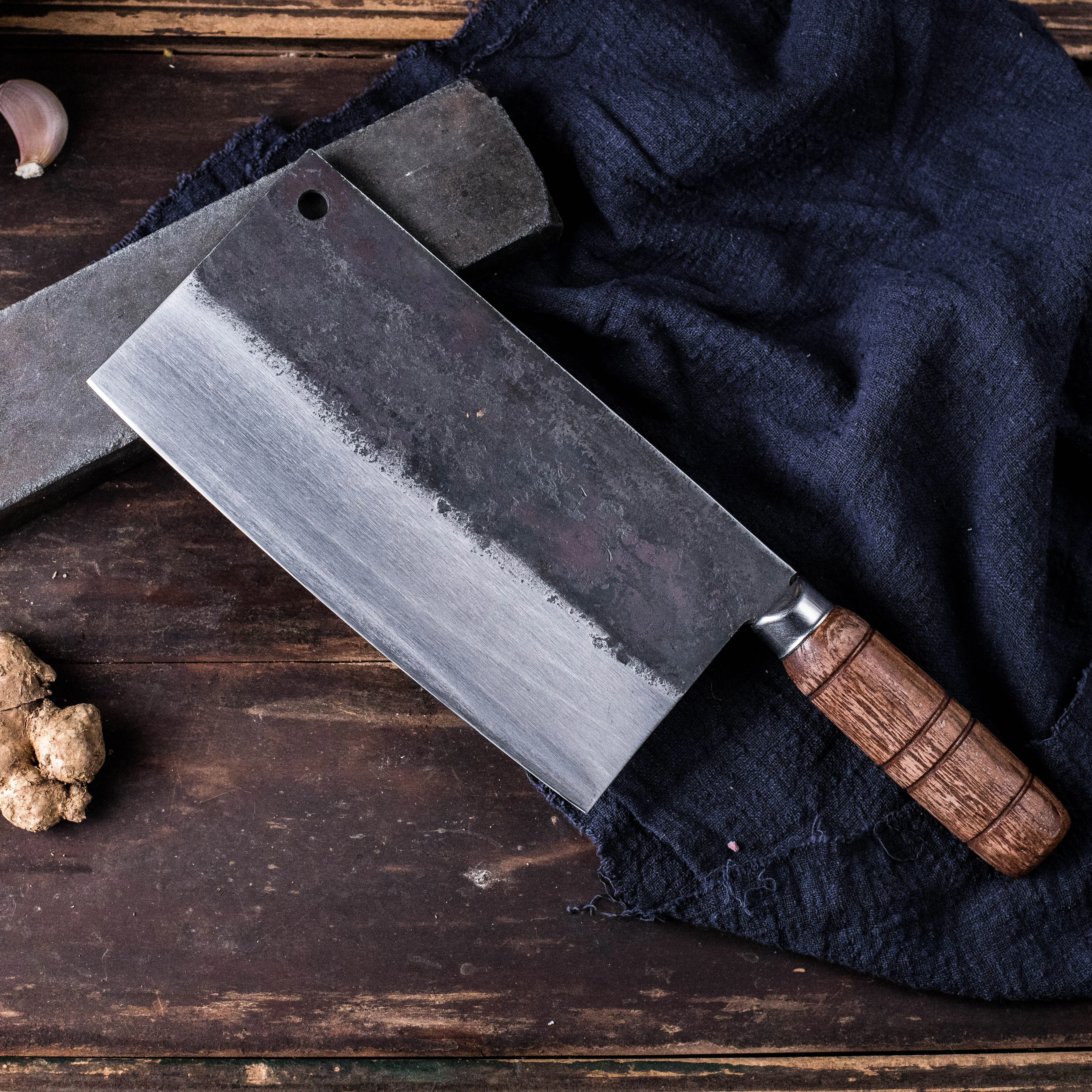 Традиционный ручной работы китайский стиль кухонный нож для резки мясной овощной нож кухонные ножи шеф-повара специальный нож бытовой Отбойник слайсер