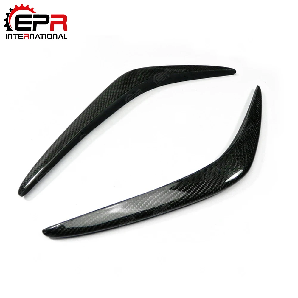 Для Nissan R35 GTR AS Style углеродное волокно передний бампер Canard Накладка для глянцевый