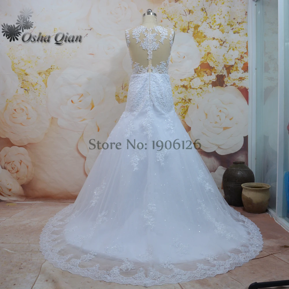 Элегантный белый Свадебные платья Русалочки Турции летние свадебные See Through