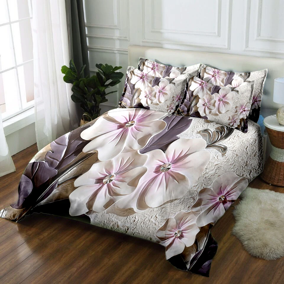 

king size 3D Bedding set for kids twin Bedding set Queen King Bed Sheet Quilt Cover Pillowcase full bed set FLOWER