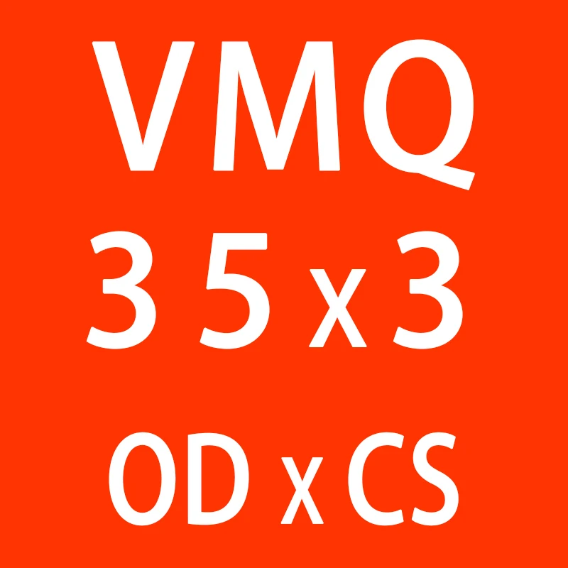 5 шт./лот, красный силиконовые кольца кремния/VMQ-хомут с круглым воротником для мальчиков и девочек 3 мм Толщина OD31/32/34/35/36/38/39/40*3 мм резиновое уплотнительное кольцо уплотнения прокладки, шайбы - Цвет: OD35mm