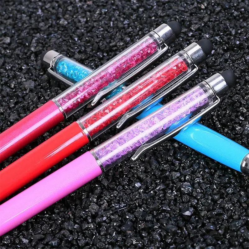 5 шт случайные красочные Кристальные ручки алмазные шариковые модные креативные