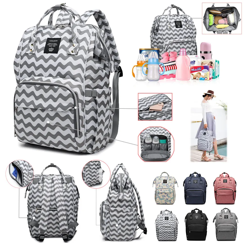 Женские рюкзаки LEQUEEN сумка для подгузников модная мам большая малышей кормления |
