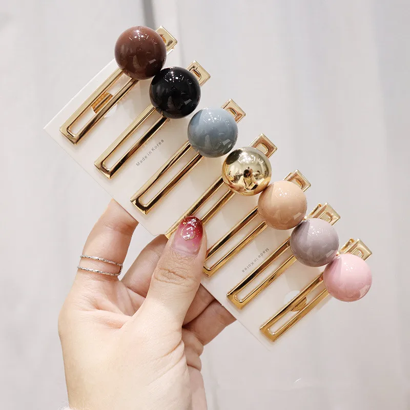 Модные заколки для волос яркие цвета аксессуары женщин акриловые корейский
