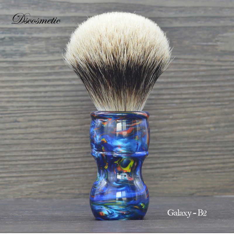 DS 26 мм двухполосная щетка для бритья волос барсука Galaxy ручка из смолы