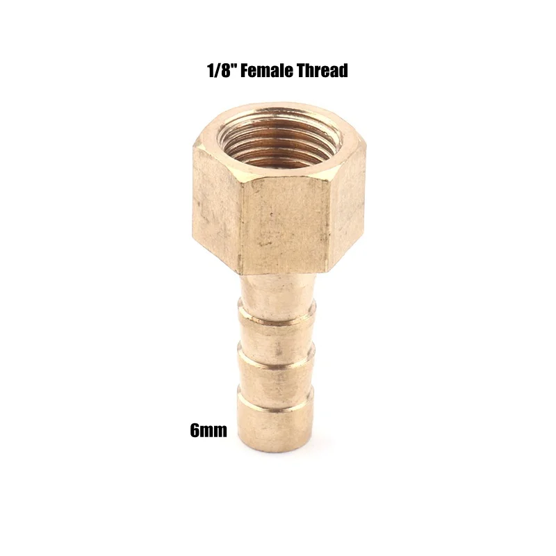 1l8 Female-6mm 2 шт./лот 1/" 2/8" 3/" Женский 4-16 мм Pagods латунные соединители для орошения водяной шланг соединитель для труб газовые мягкие трубки медные соединения - Цвет: 1l8 Female-6mm
