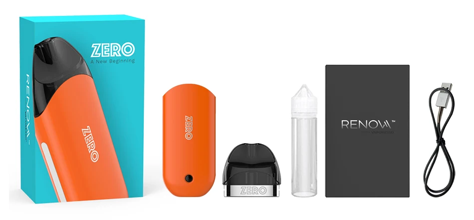 Комплект Vaporesso Renova Zero Pod с 650 мАч встроенной батареей и 2 мл пополняемая емкость и Легкое нажатие для заполнения системы комплект электронной сигареты