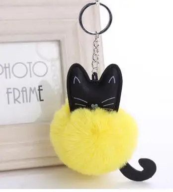 1 шт./лот пушистый кот брелок прекрасный искусственный мех кролика мяч животное