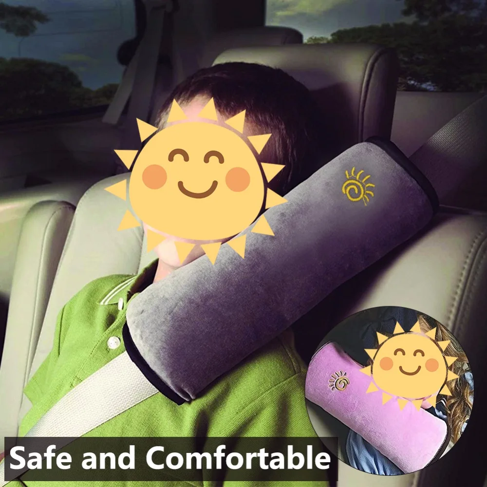 

runmade Baby Children Safety Strap Car Seat Belts Pillow Shoulder Protection Baby Pillow Pad Sleep Pillow Car-Styling
