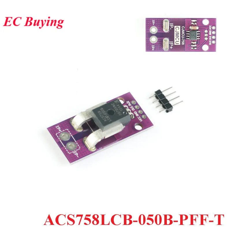 ACS758LCB 050B PFF T линейный датчик тока модуль датчика Холла CJMCU 758 от 3 В до 5 0 одиночный