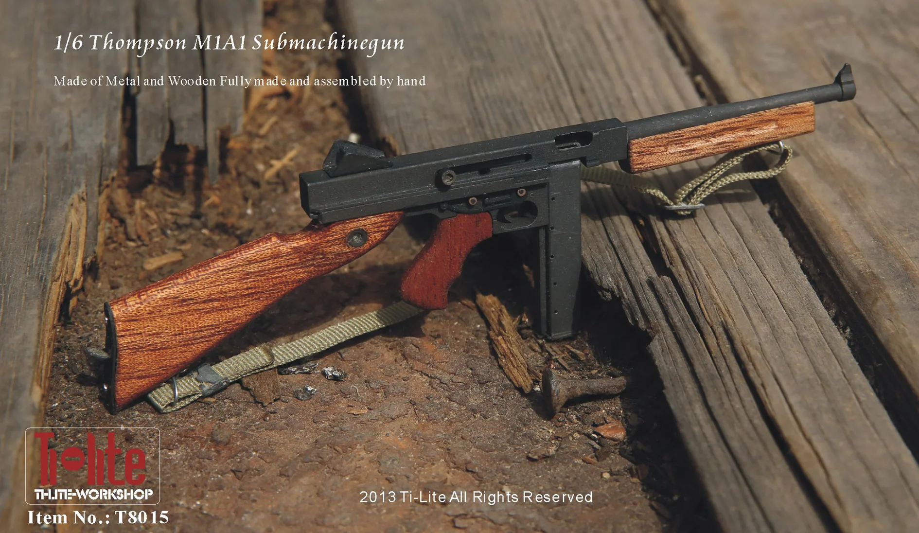 Ti-lite T8015 1/6 Томпсон M1A1 пулемет пистолет модель оружия реквизит для 1" Коллекционная Фигурка DIY