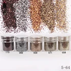 1 баночкакоробка, 10 мл, смешанный дизайн ногтей, 5 кофейных цветов, блеск для ногтей, тонкая пудра для украшения ногтей, 300 цветов на выбор, 5-64