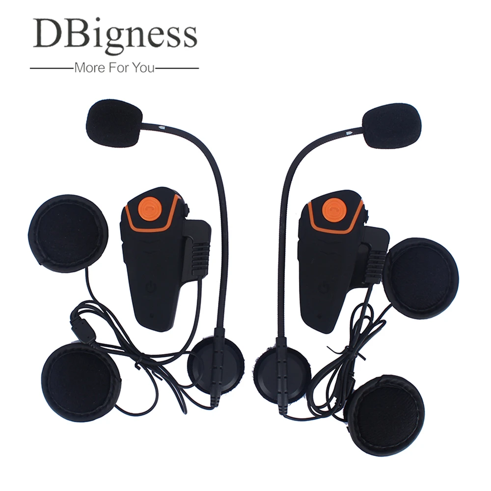 Dbigness 2 шт. BT S2 Водонепроницаемая мотоциклетная Беспроводная Bluetooth гарнитура для