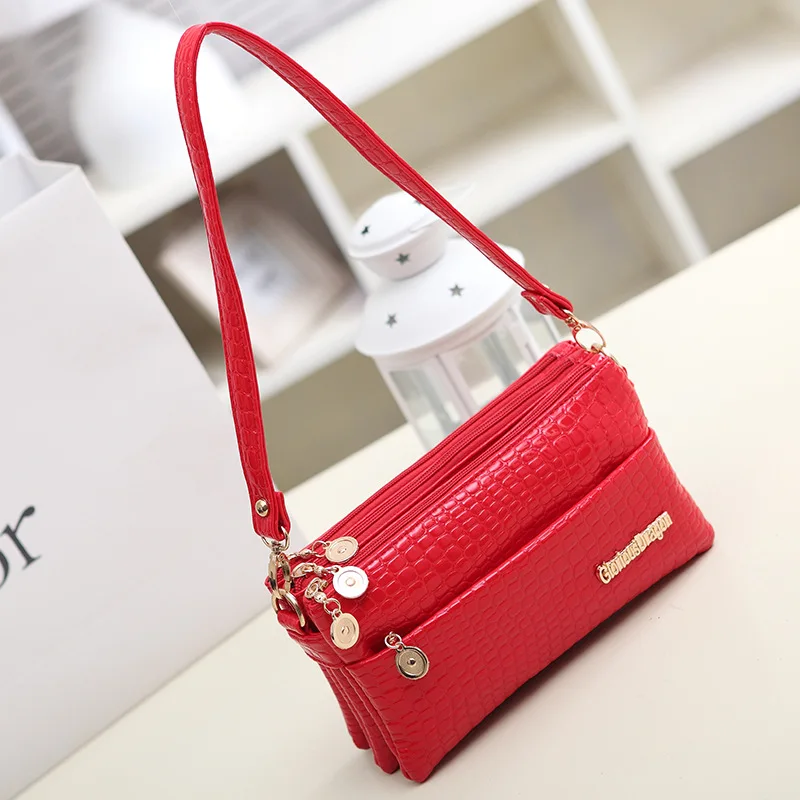 Сумка-мессенджер с крокодиловым узором для женщин саквояж кросс-боди из мягкой