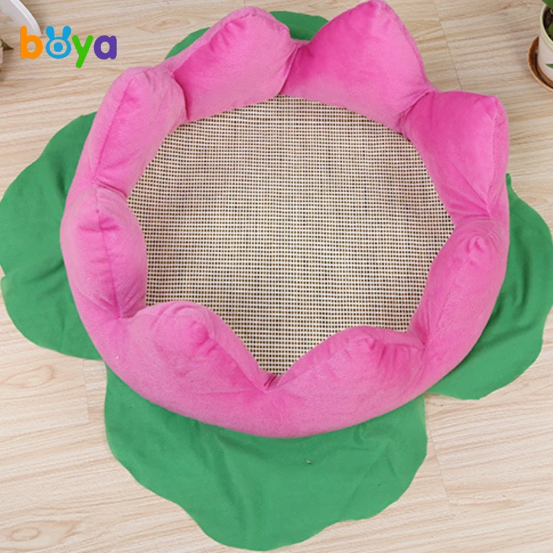 Boya новые подушки цветок лотоса собак Pet Pad стирать питомник супер мягкий