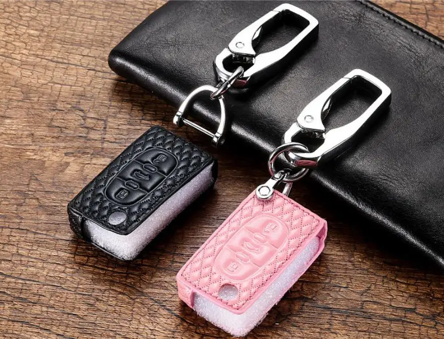 

High Quality Car Leather Key Case Holder Shell Cover For Peugeot 2008 3008 301 508 408 301 307 For Citroen Elysee C4L C3-XR DS6