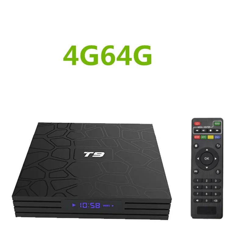 ТВ приставка Android 9,0 T9 4GB 64GB wifi 2,4G 5,0G четырехъядерный T9 RK3328 RK3118 4k смарт-приставка медиаплеер PK X96 4GB32GB ТВ приставка - Цвет: 4G64G