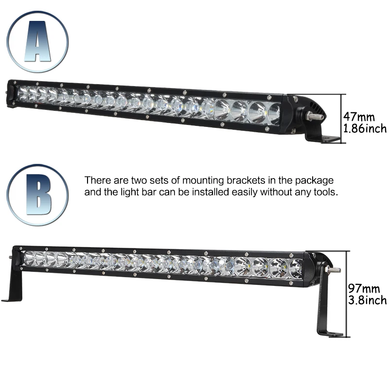 Светодиодная панель рабочего освещения 21 дюйм 100 Вт|Световая рейка/рабочее