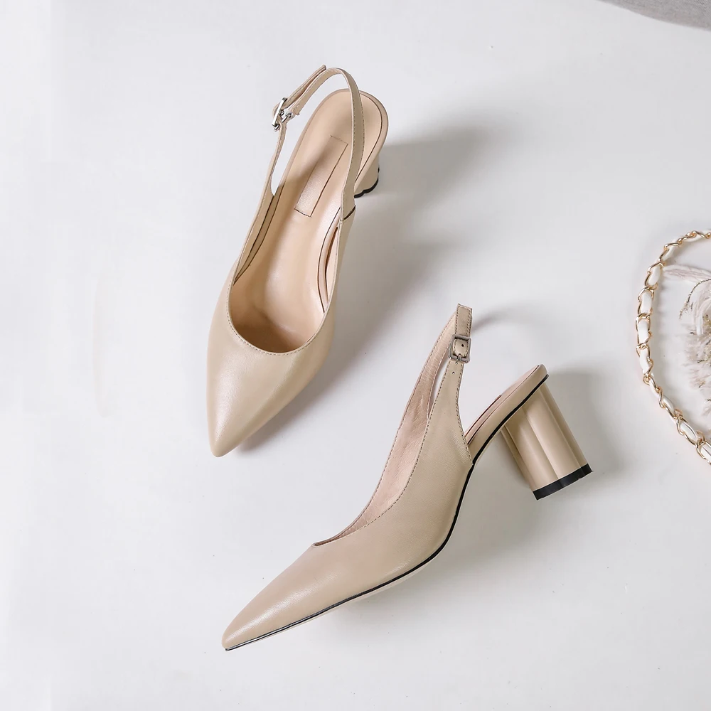 Туфли-лодочки женские на высоком каблуке из натуральной кожи | Обувь