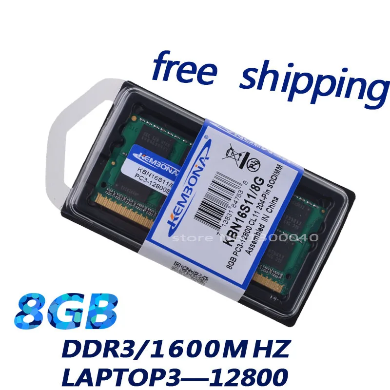 Новые чипы памяти KEMBONA для ноутбука оперативная память DDR3 1600 8G 1 5 В поддержка всех