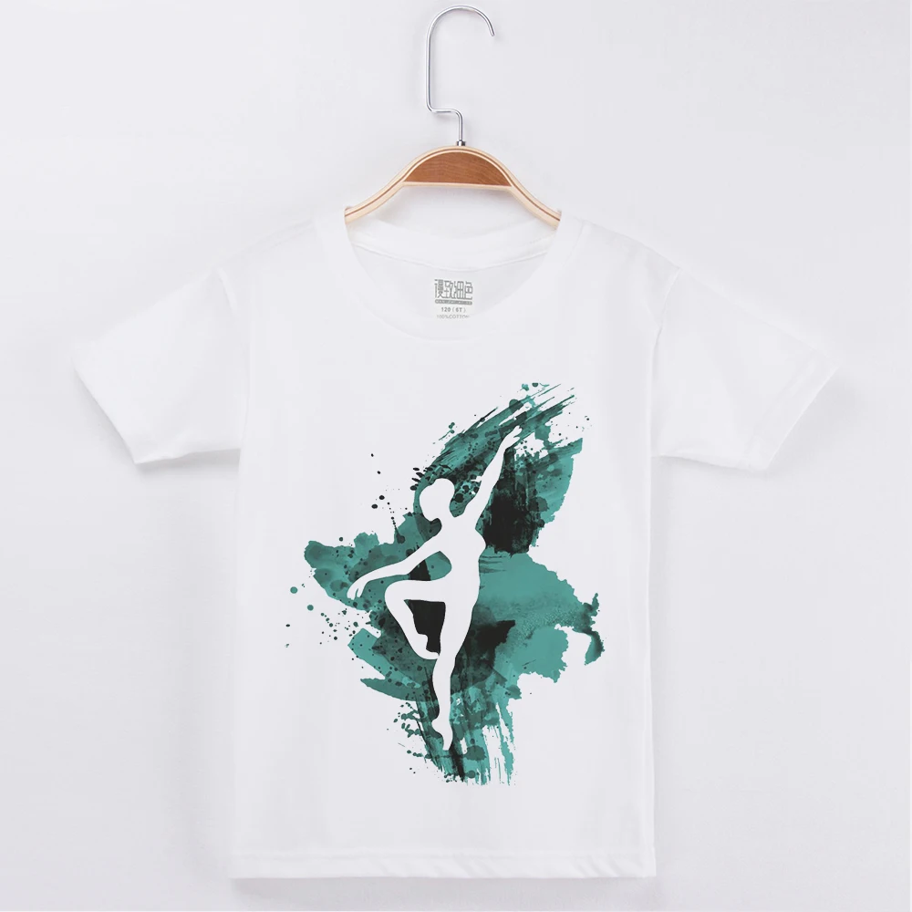 Базовые белые футболки новые детские топ с принтом для танцев в стиле хип-хоп