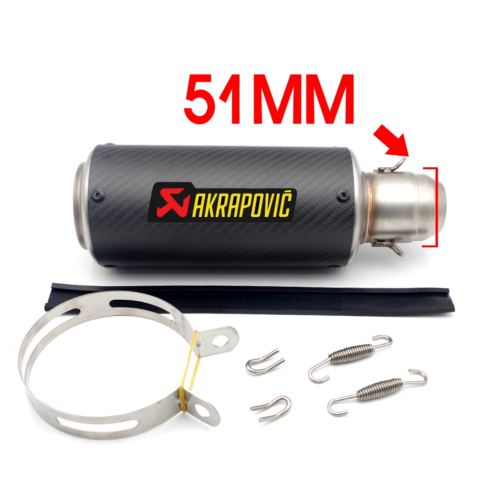 Akrapovic выхлопной мотоцикл выхлопной дБ killer 51/61 для honda VT 750 yamaha r1 выхлопной honda cb 500f honda goldwing yamaha tmax - Цвет: D Sticker 51mm