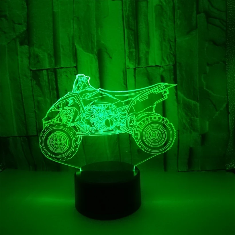 Модель мотоцикла 3D иллюзия ночник светодиодная лампа USB сенсорный 7 цветов