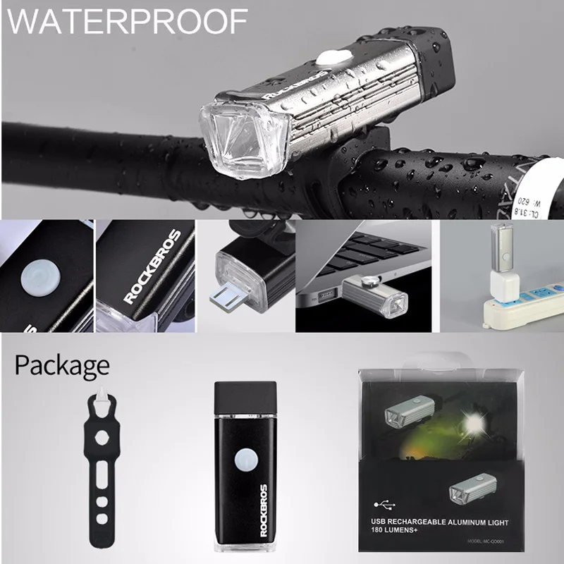ROCKBROS перезаряжаемый велосипедный фонарь для езды на велосипеде