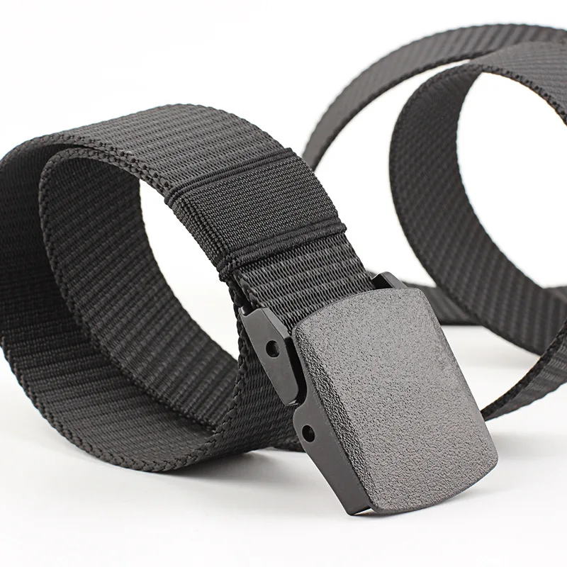 Unisex Canvas belt fashion weaving canvas Plastic Automatic buckle Men causal simple and Women cowboy | Аксессуары для одежды