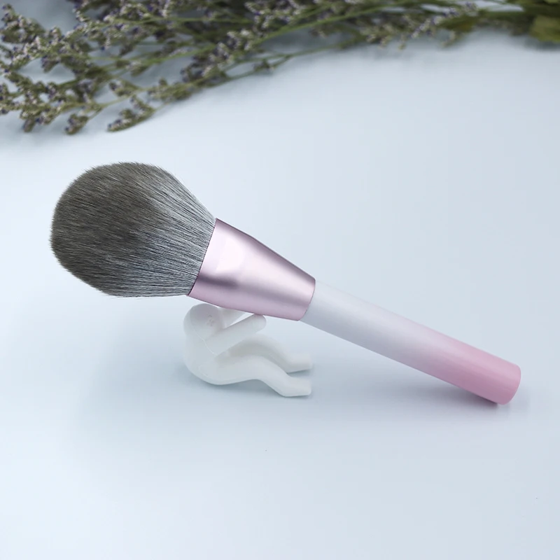 Powder brush BBL градиентные розовые отдельные Кисточки для макияжа, Тональная основа, пудра, румяна, консилеры, тени для век, растушевка, премиум-класса, Кисть для макияжа лица/глаз - Handle Color: Powder brush