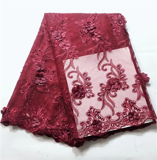 Последняя фиолетовая африканская кружевная ткань вышитая французская дешевая