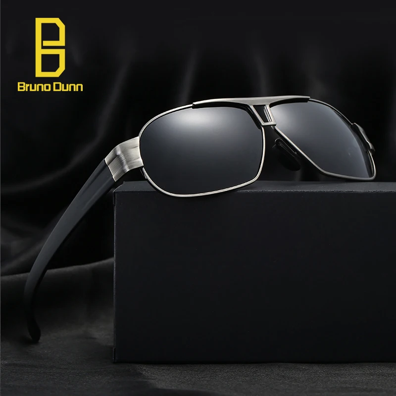 

Bruno dunn Polarized Sunglases Men Brand Designer Sun Glases Male With Box oculo De Sol Masculino Mercedes lunette soleil homme