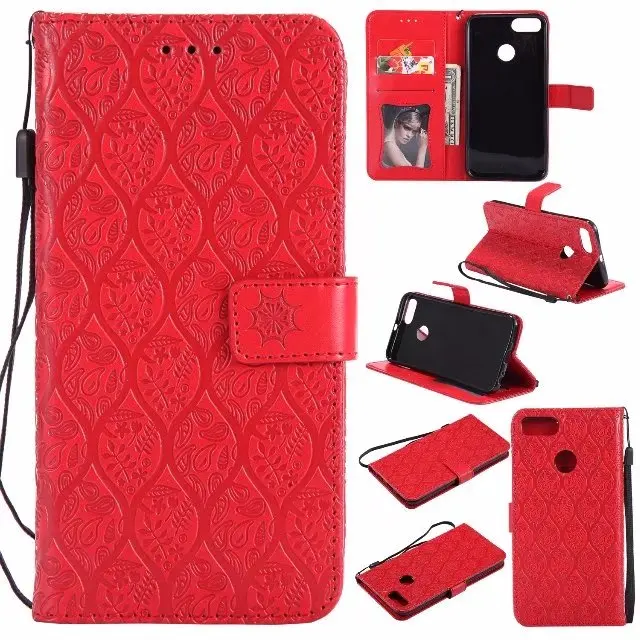 Для Coque Xiaomi mi 5X случае ротанга Тиснением Бумажник Флип Стенд карты фото Слоты