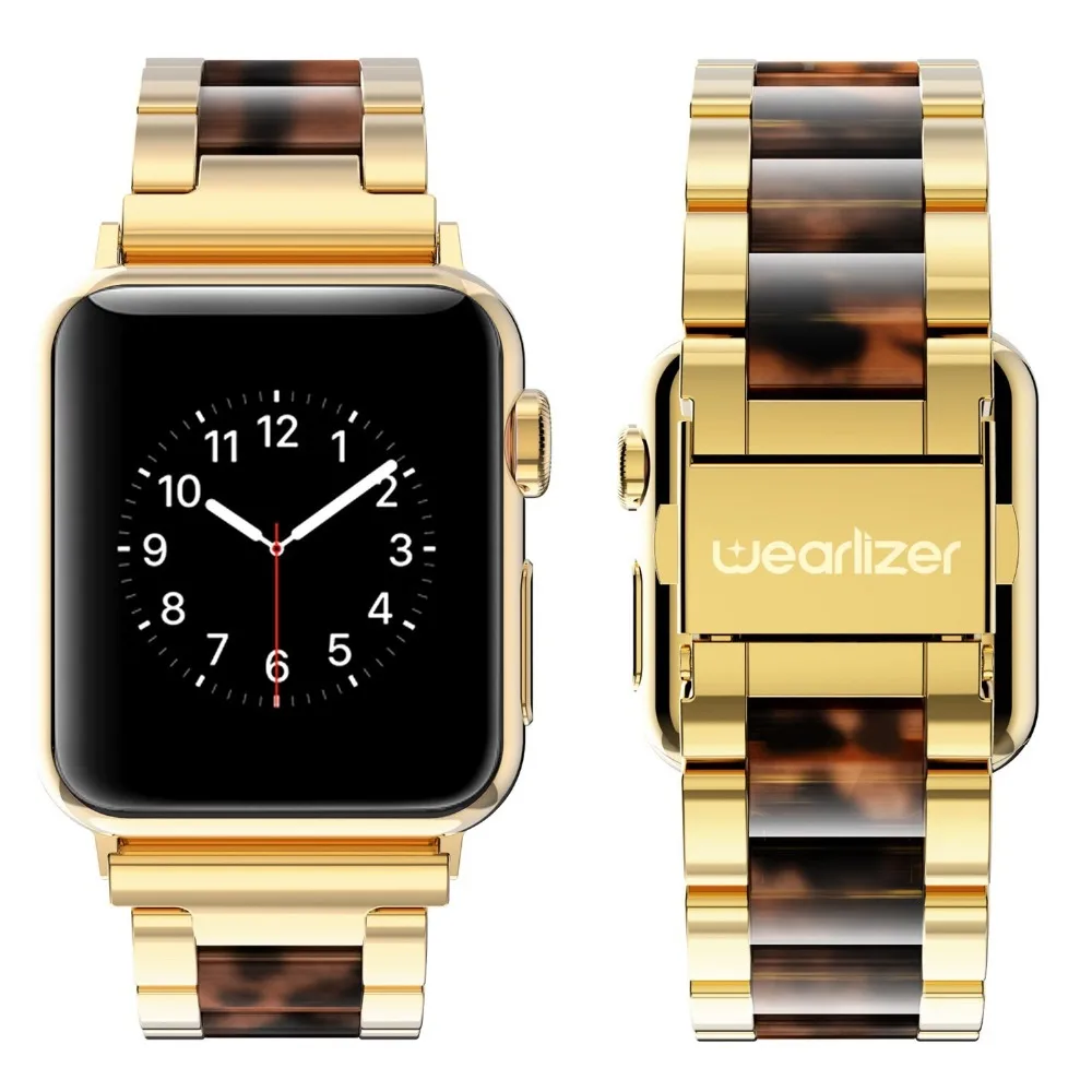Ремешок Wearlizer для Apple Watch 38 мм 40 мм 42 мм 44 мм iWatch металлический сменный ремешок из нержавеющей стали для Apple Watch Series 5 4 3 2 1