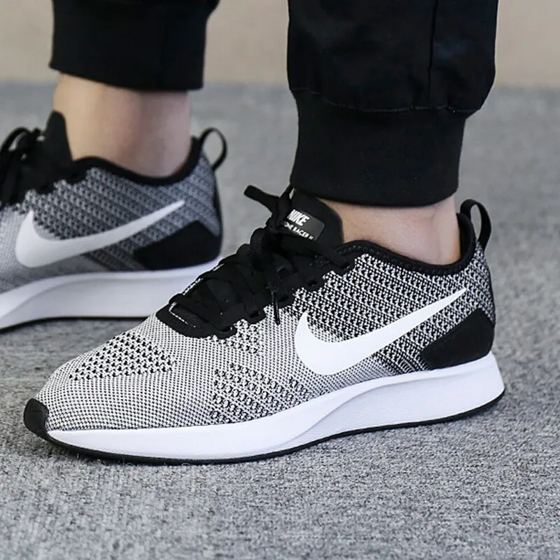 Новое поступление, оригинальные мужские кроссовки для бега NIKE DUALTONE RACER FLYKNIT