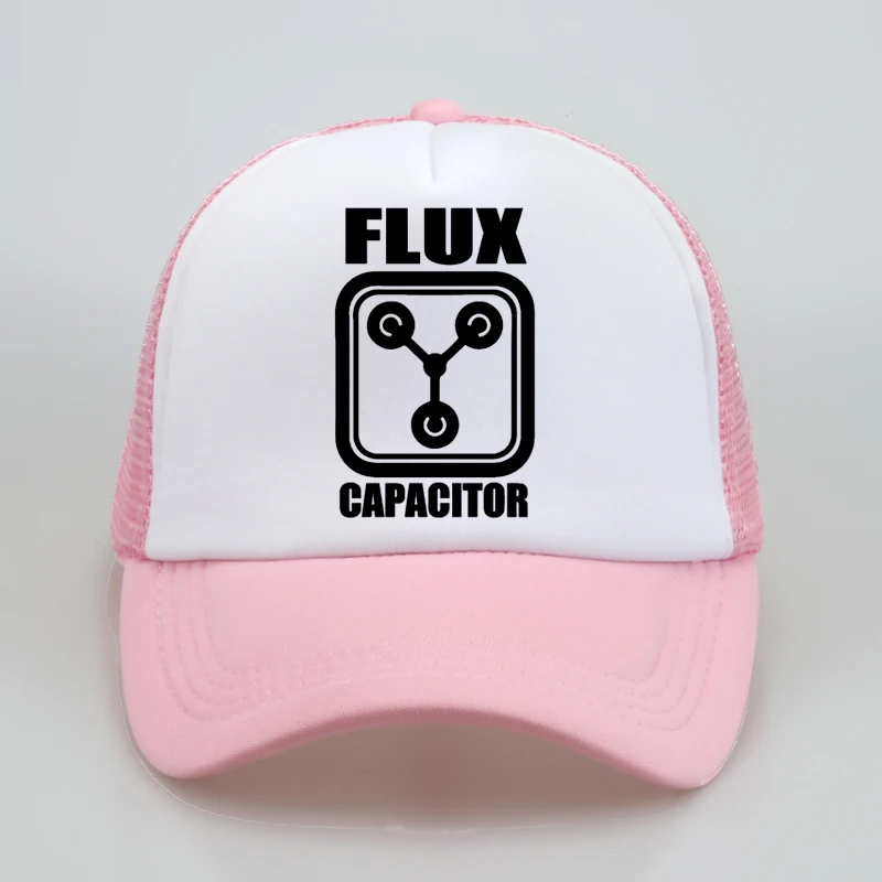 Бейсболка с принтом "Future Flux" для мужчин и женщин, новая модная летняя бейсболка, сетчатая бейсболка, бейсболка для папы - Цвет: Розовый