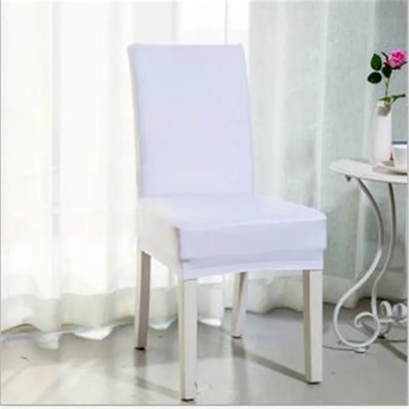 Модные однотонные Чехлы для обеденных стульев из полиэстера и спандекса 22 цветов
