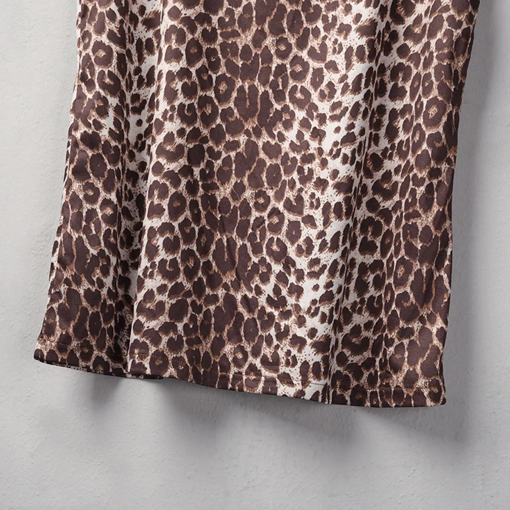 Женская Мягкая футболка без рукавов Повседневная летняя с леопардовым принтом