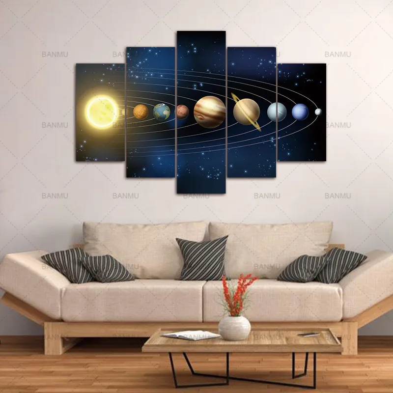5 шт. настенная Картина на холсте с солнечной батареей|canvas paiting|wall artwall art print |