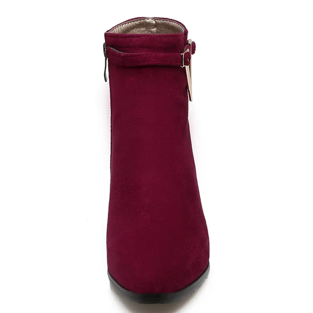 KARINLUNA/Новая брендовая однотонная обувь на высоком квадратном каблуке с круглым