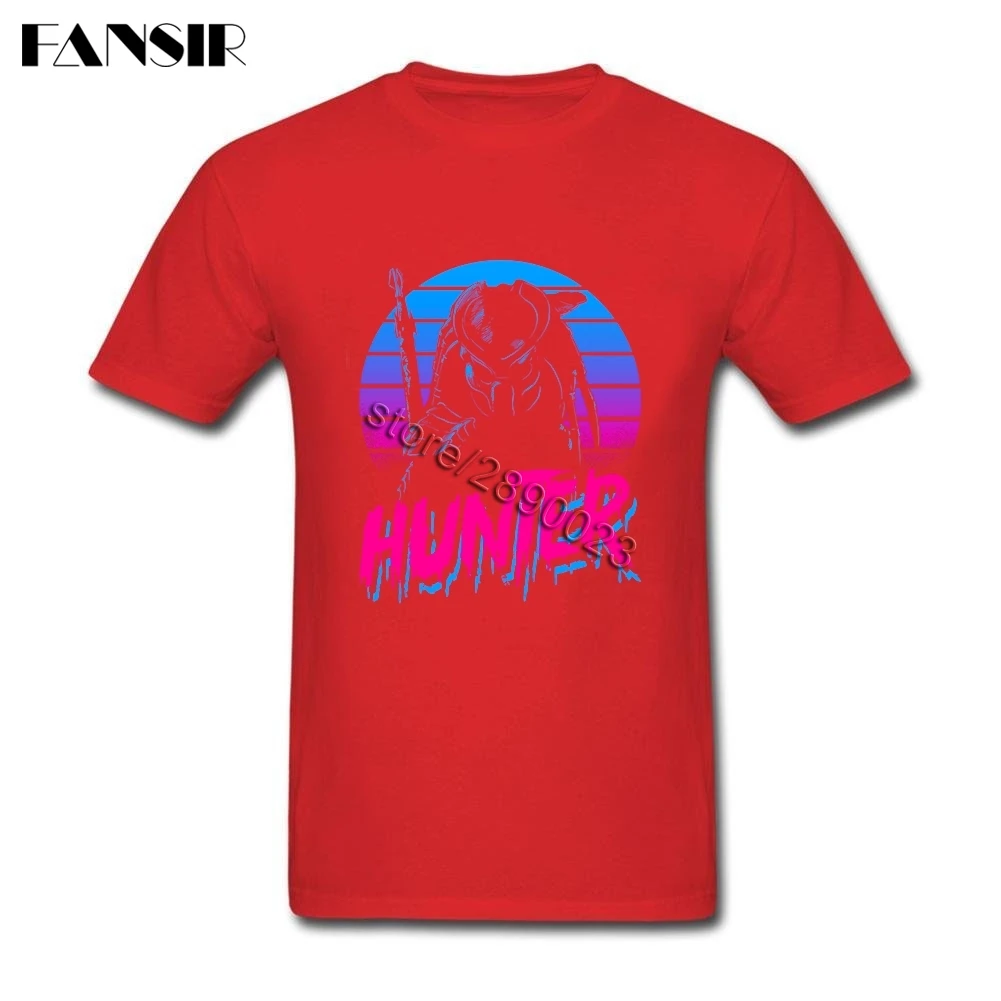 Одежда Predator Alien Vaporwave Мужская футболка на заказ хлопковая с коротким рукавом и