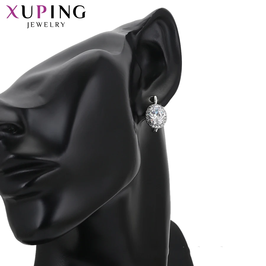 Серьги кольца Xuping красивые Разноцветные серьги для женщин и девочек подарки на