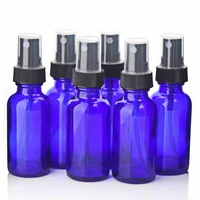 30ml spray bottle cobalt blue glass w black fine mist sprayers for essential oils home cleaning aromatherapy 1 oz pack of 6