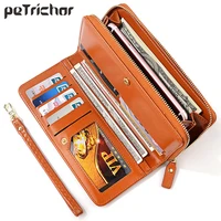 many departments wristband women wallet cell phone pocket card holder leather wallets female ladies long clutch purses carteras