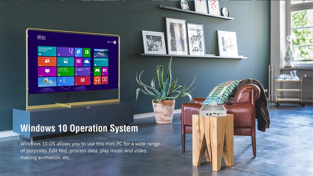 HYSTOU P03B Windows 10 Mini PC Intel Core I5 7260U Intel HD Graphics 640 Expandable 1TB 2.4G WiFi 1000Mbps BT4.0 PC