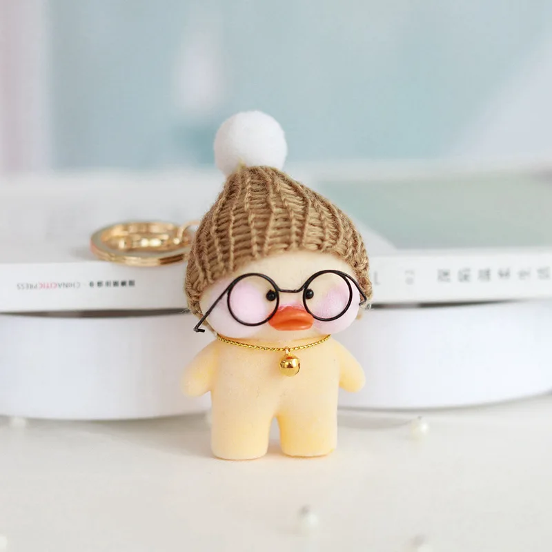 12 8 см Lalafanfan милый брелок Подвеска Игрушка Kawaii кафе мини желтая утка фигурка брелок сумки украшения игрушки для детей - Цвет: 12
