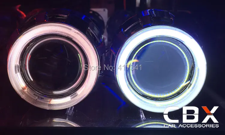 COB Angel Eye Halo Кольцо высокого качества 68,5 мм 2,2 Вт* 2 светодиодное кольцо с ореолом для автомобильных фар белый красный зеленый желтый синий фиолетовый
