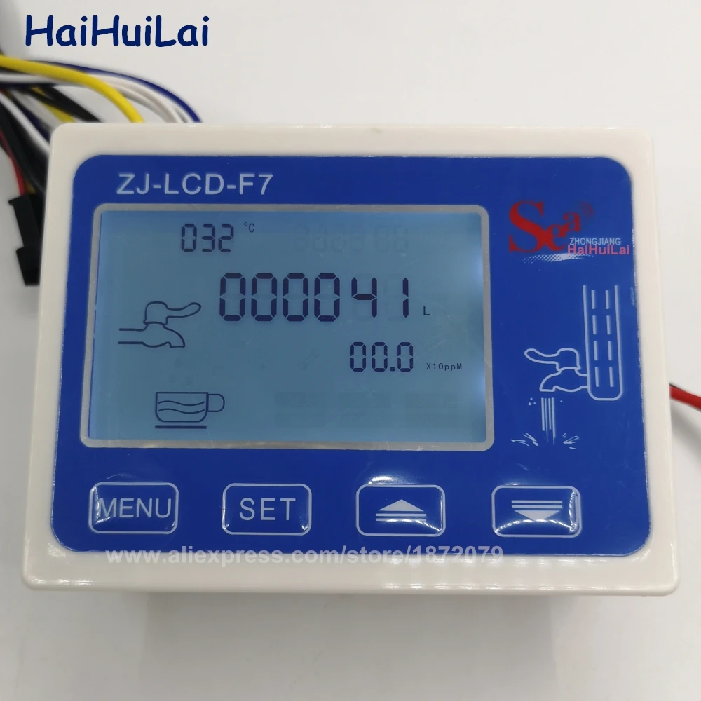 ZJ-lcd-F7 расходомер цифровой фильтр дисплея контроллер lcd для RO фильтр для воды машины