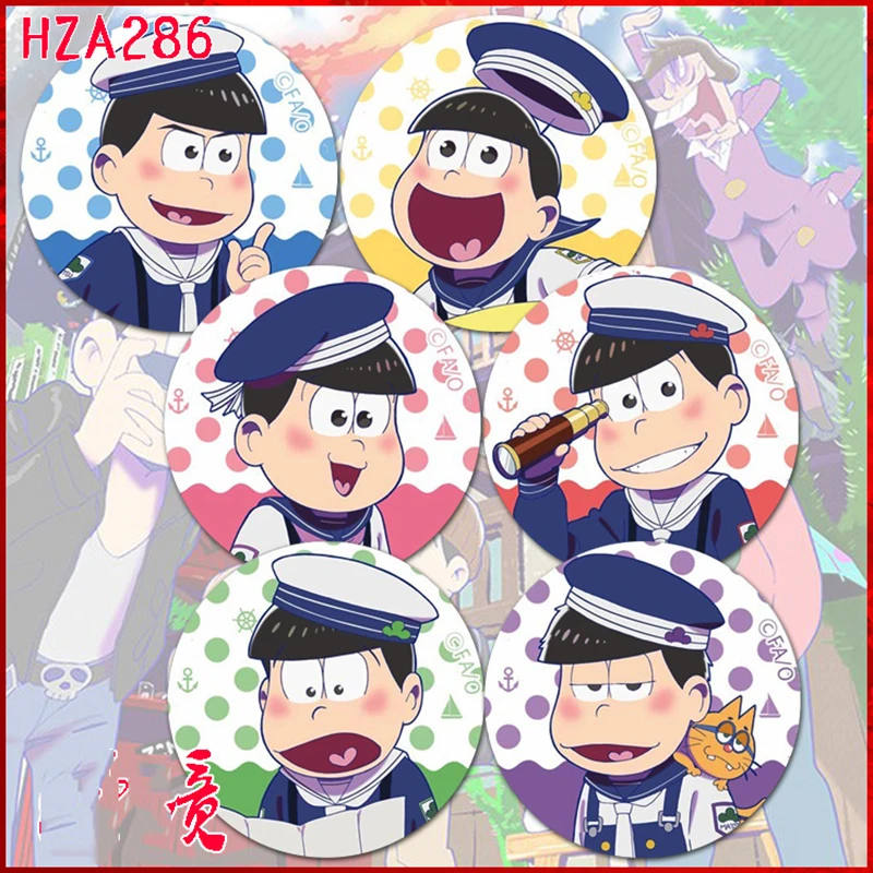 ZXFJXR 58 мм аниме Osomatsu san Karamatsu костюм моряка значок брошь булавки на рюкзак |